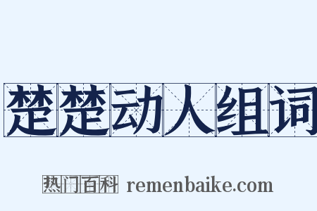 楚楚动人组词是什么意思的图片